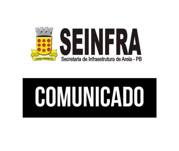 SEINFRA suspende a realização de alguns serviços devido a infecção de alguns colaboradores com o Coronavirus