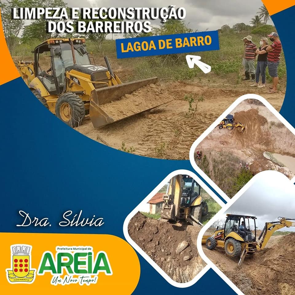 Prefeitura de Areia realiza limpeza e reconstrução de Barreiros na zona rural do município