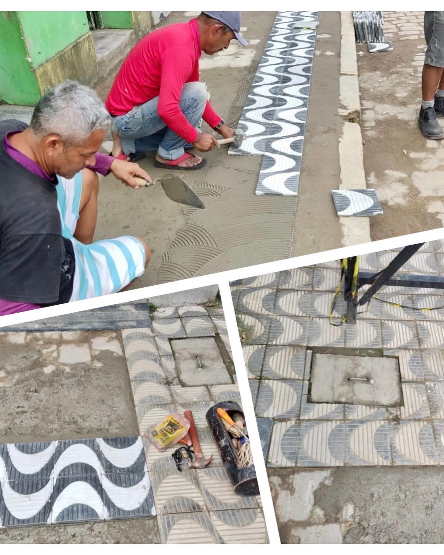 Prefeitura de Areia realiza serviço de revitalização das calçadas do seu centro Histórico do município  
