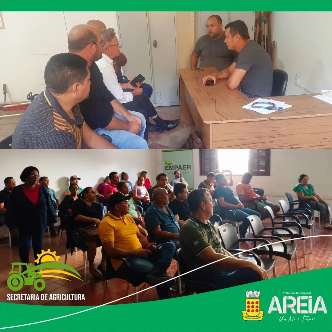 Prefeitura de Areia participa de reunião do CMDRS e reafirma parceria com SAFER, EMPAER, INSA, CONAFER e INCRA