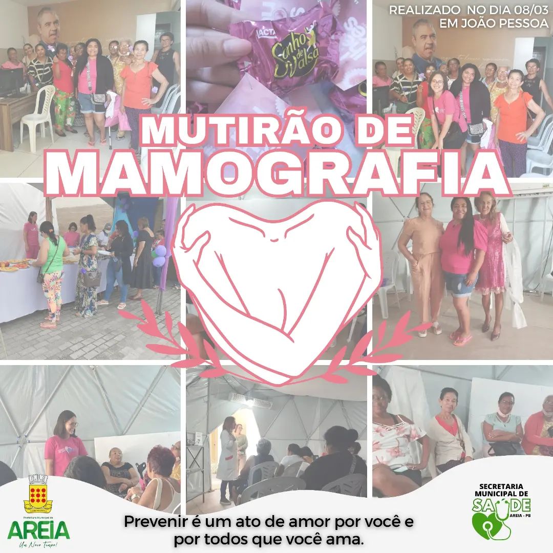 Secretaria de Saúde de Areia encaminha mulheres para realização de mamografia no CEDC/João Pessoa