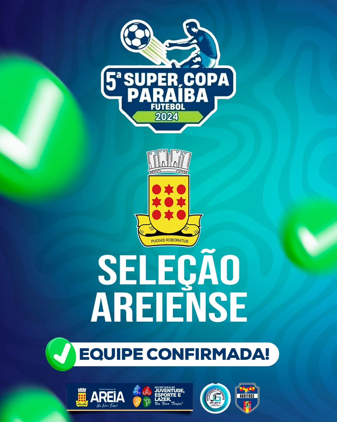 Com apoio da PMA seleção areiense confirma participação na Super Copa Paraíba de Futebol