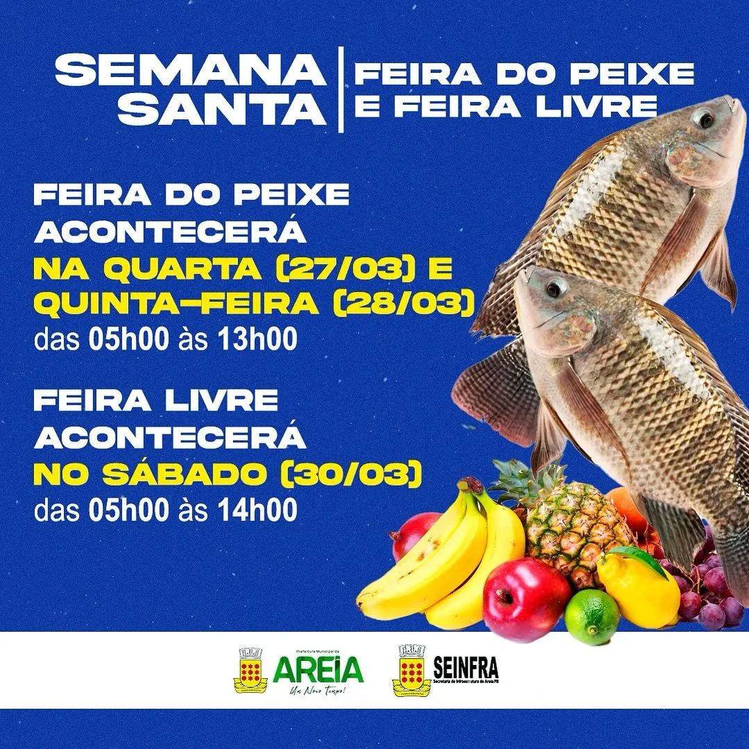 Seinfra informa os  horários de funcionamento do Mercado Público durante a Semana Santa
