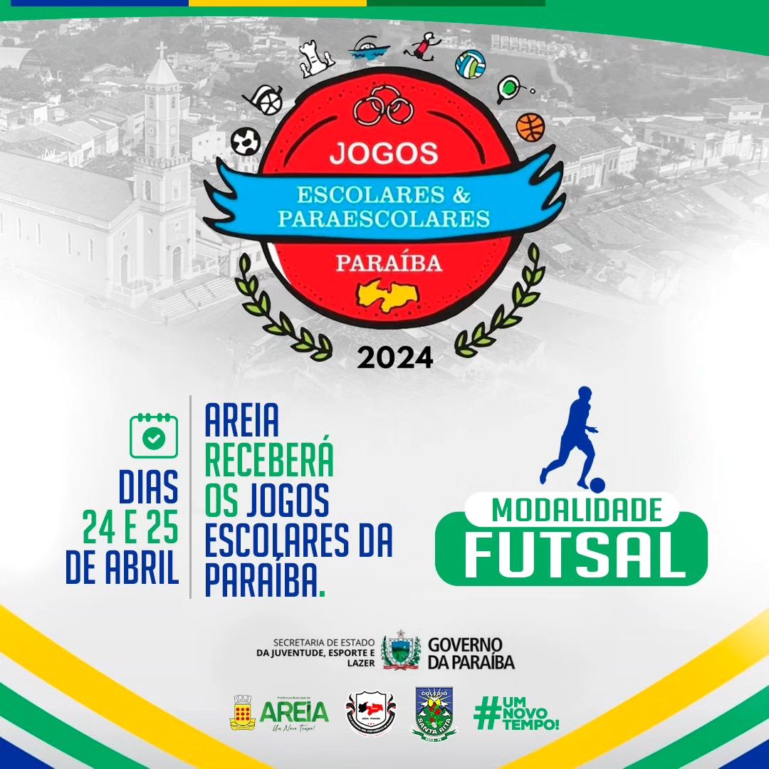 Areia volta a sediar jogos da modalidade futsal nos Jogos Escolares da Paraíba 2024