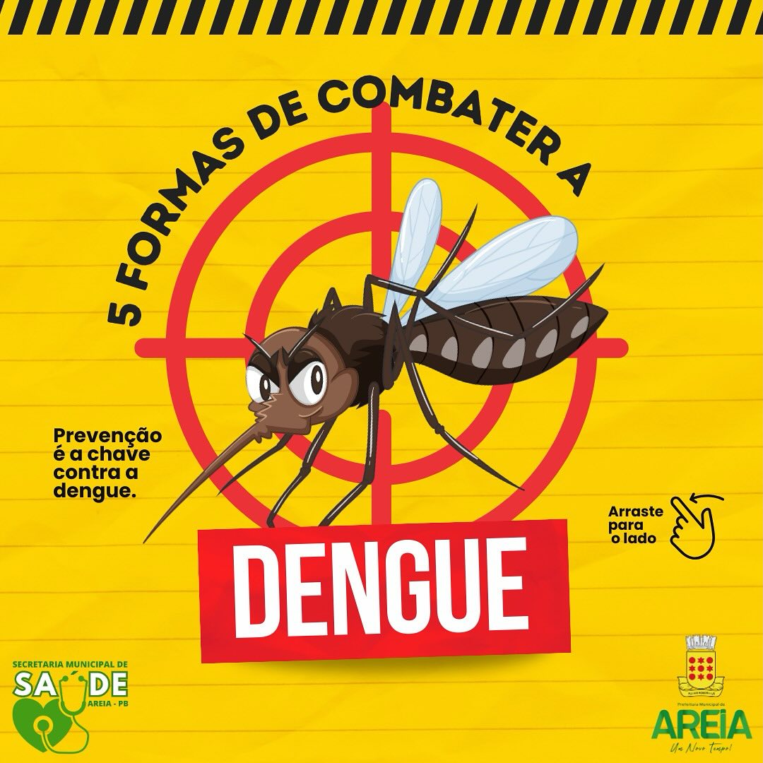 SMS Areia e Vigilância Ambiental compartilham cinco medidas essenciais para combater o mosquito da dengue